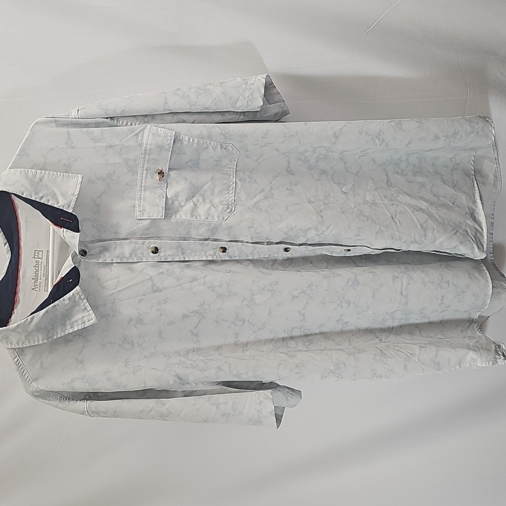 Avalanche White and Blue Shirt